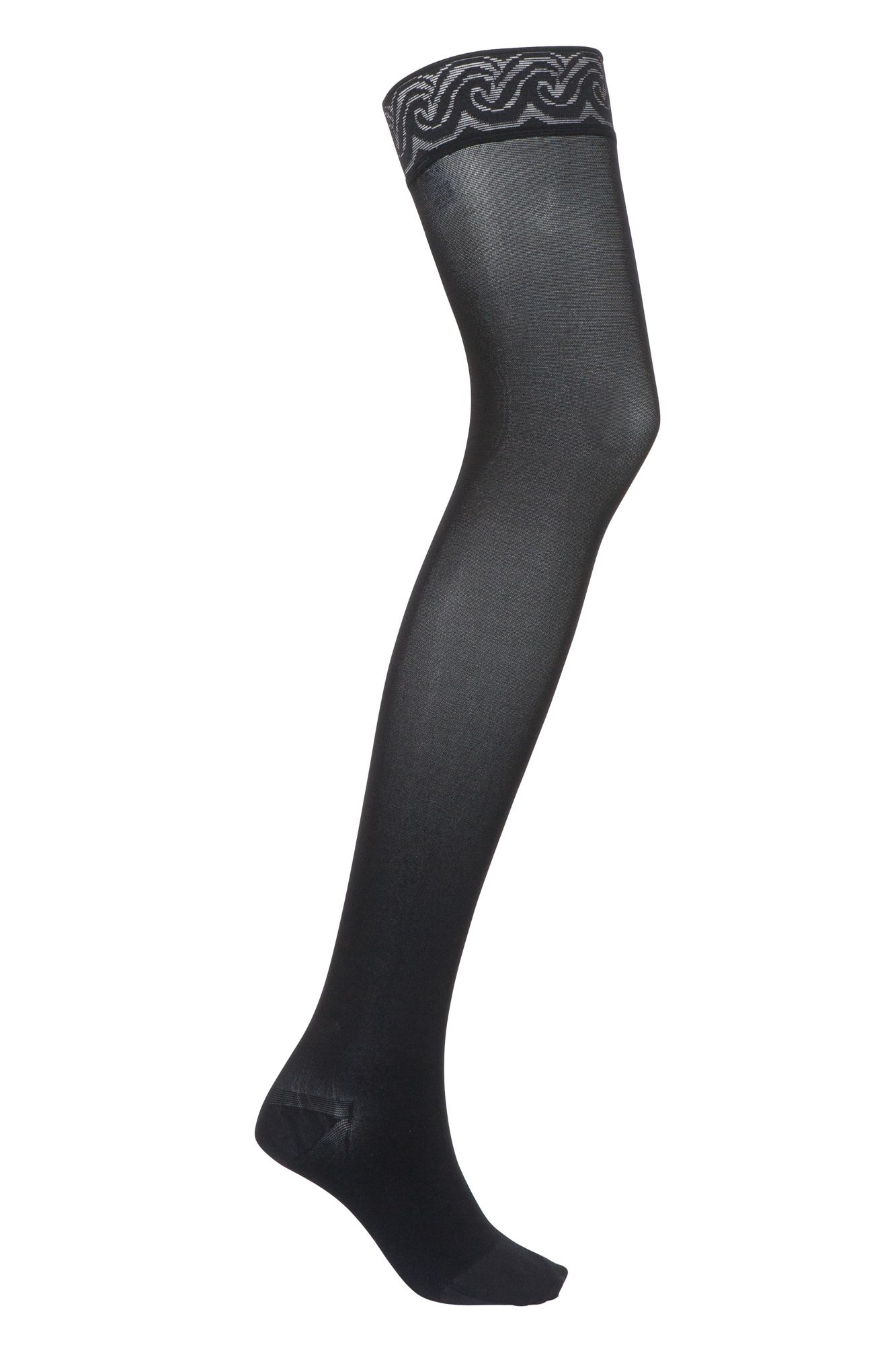 JOBST&reg; Opaque Class 1 Thigh Hold Up with Lace Topband