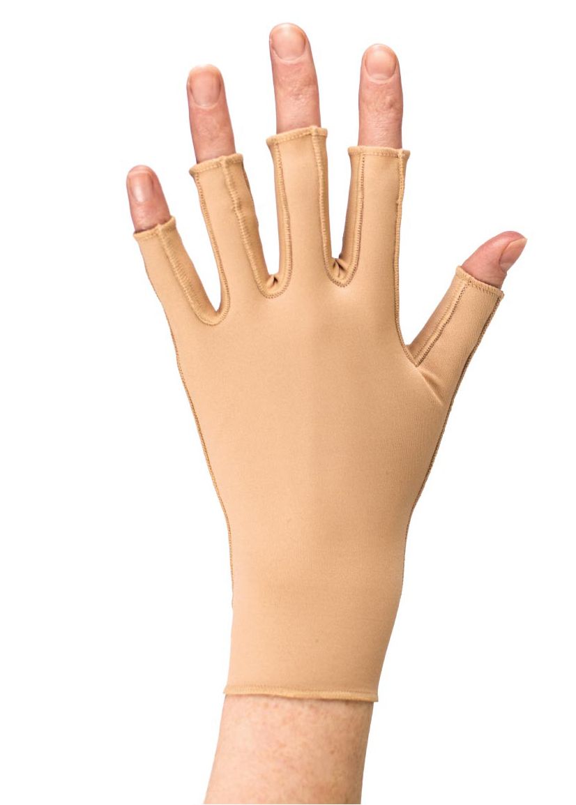Microfine Glove with Compressive Fingers