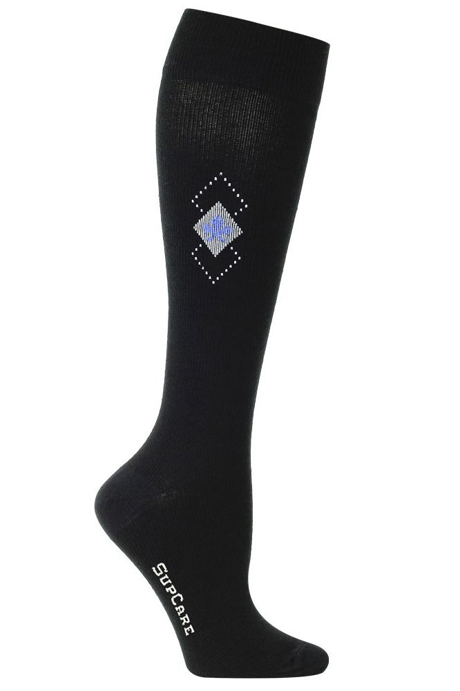 SupCare Mens Support Socks with Diamonds 15-21mmHg