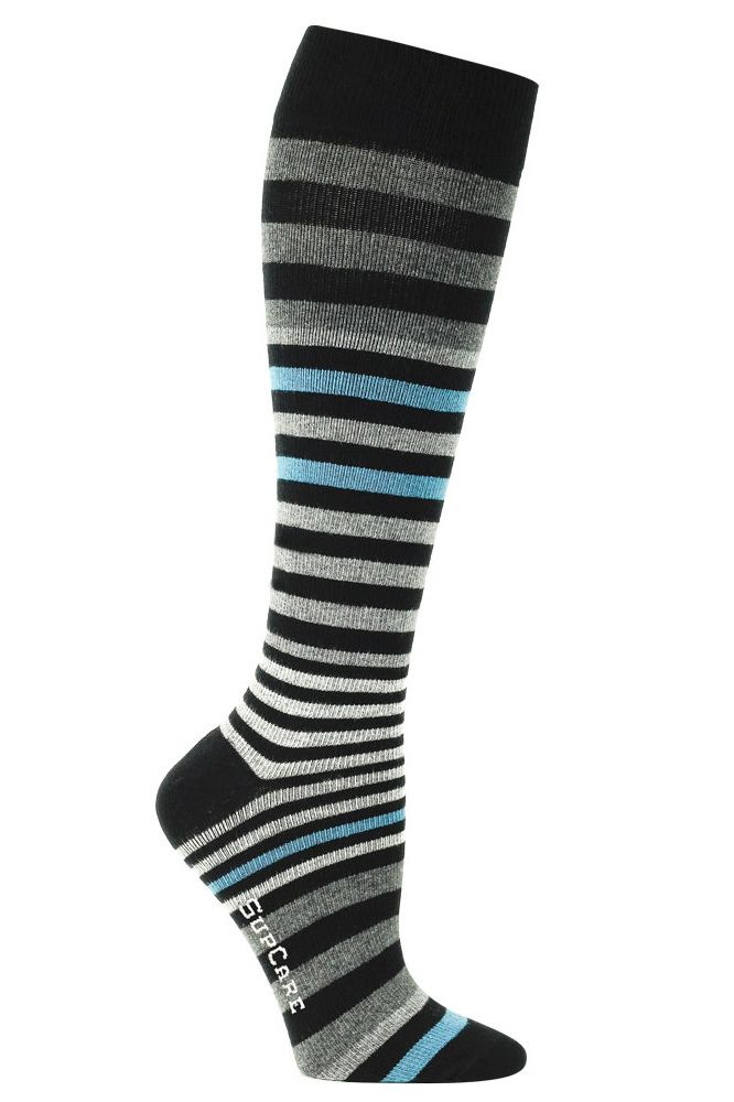 SupCare Mens Support Socks with Stripes 15-21mmHg