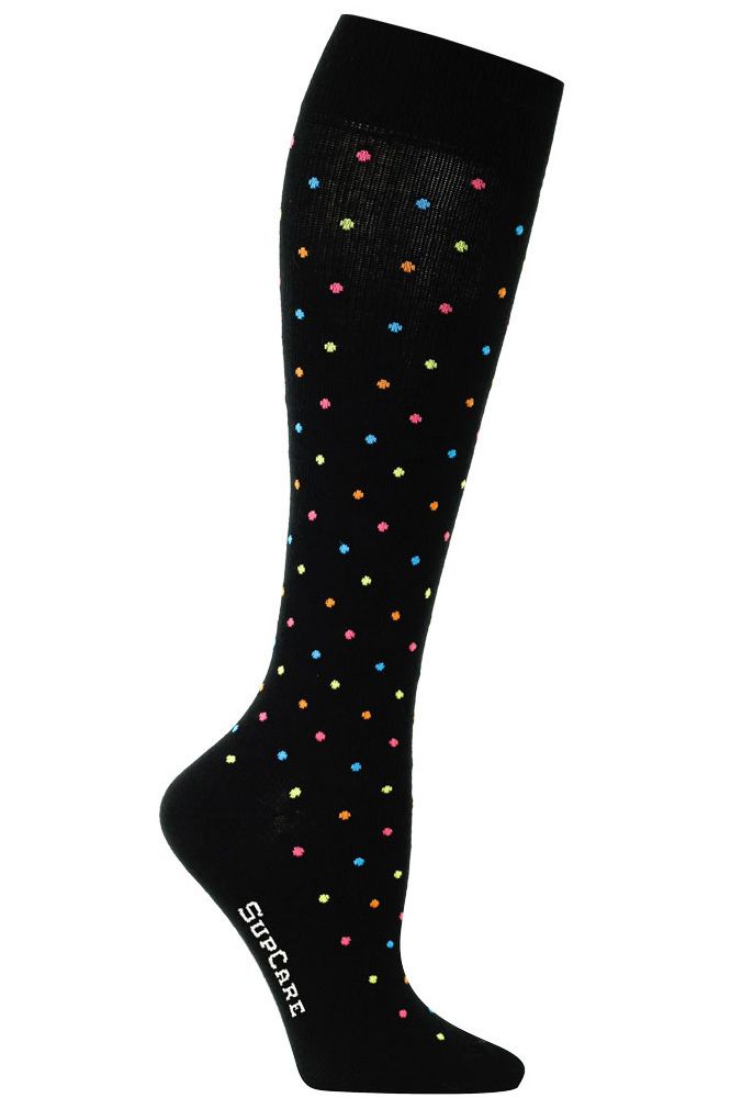 SupCare Womens Support Socks with Dots 15-21mmHg